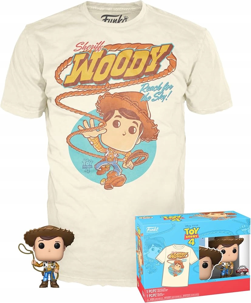 Funko Pop! Toy Story Woody (Chudy) mettalic Tee (vel L)
