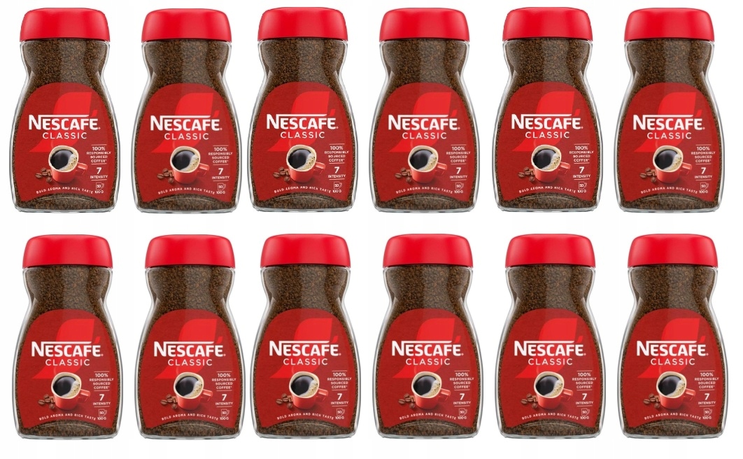 12x 100g Nescafé Classic Kawa rozpuszczalna Karton