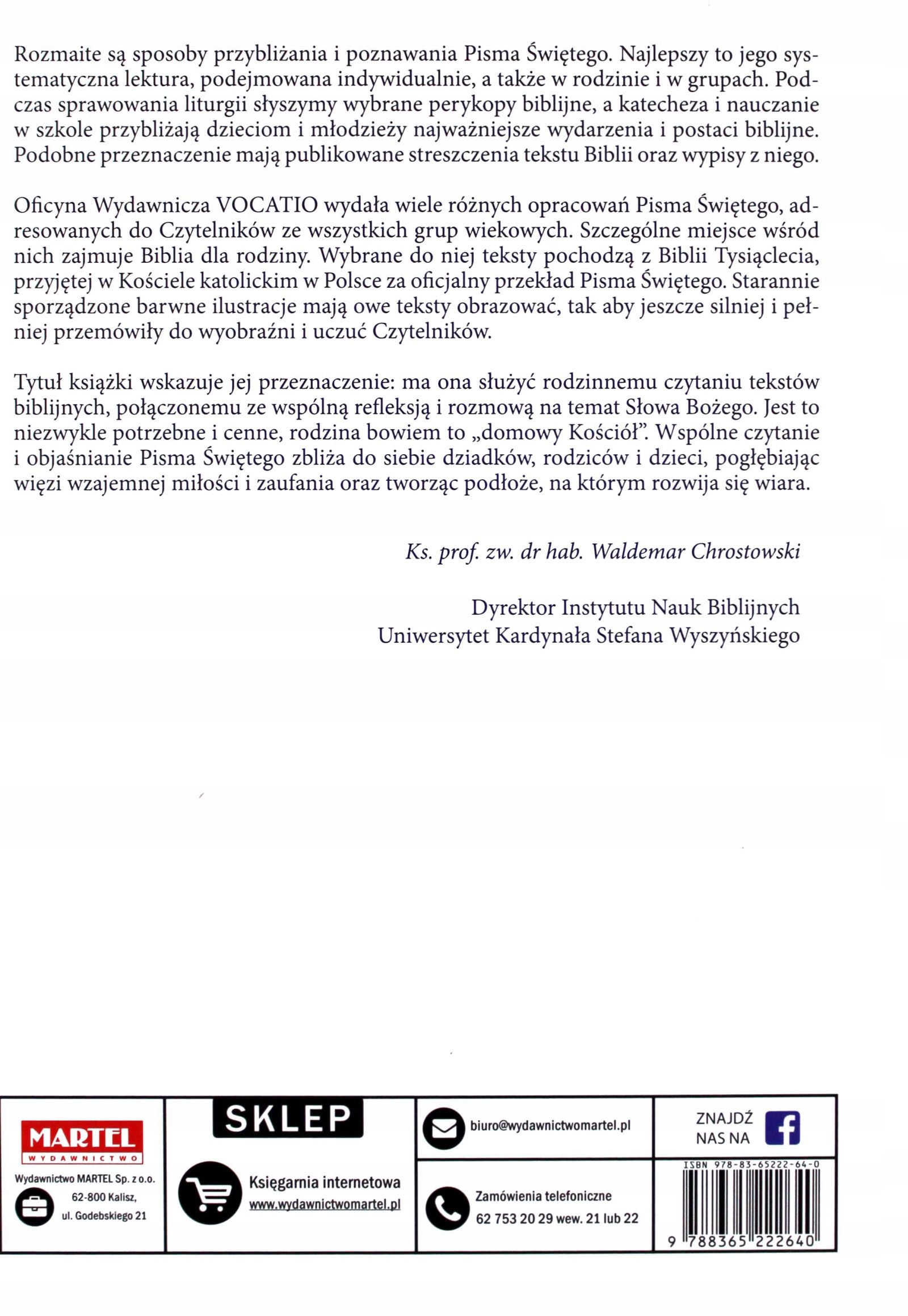 BIBLIA STARY I NOWY TESTAMENT DLA RODZINY [KSIĄŻKA Stan opakowania oryginalne