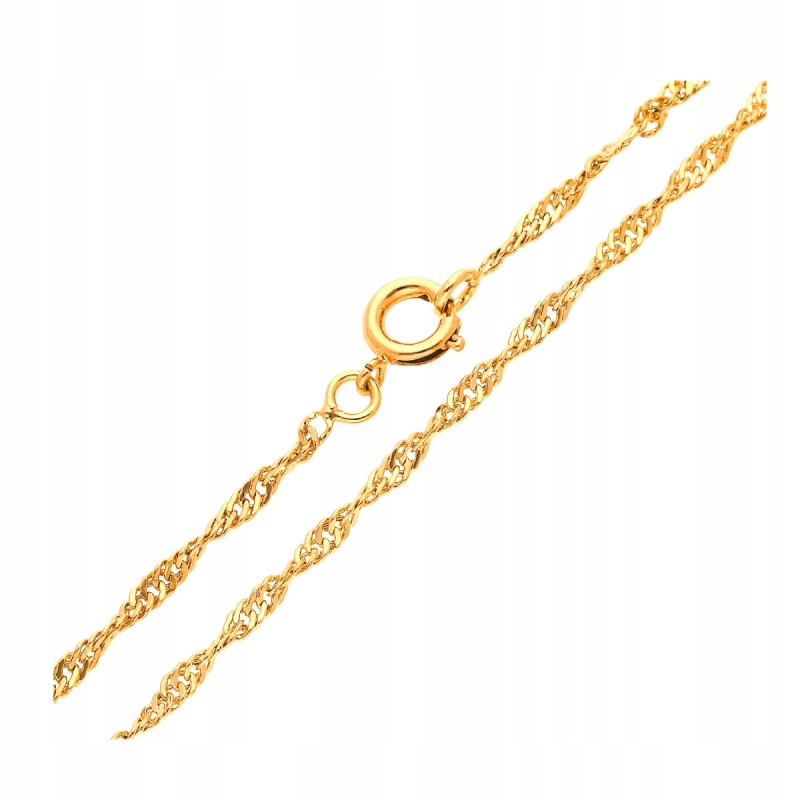 Złoty łańcuszek singapurka stal chirurgiczna 50cm