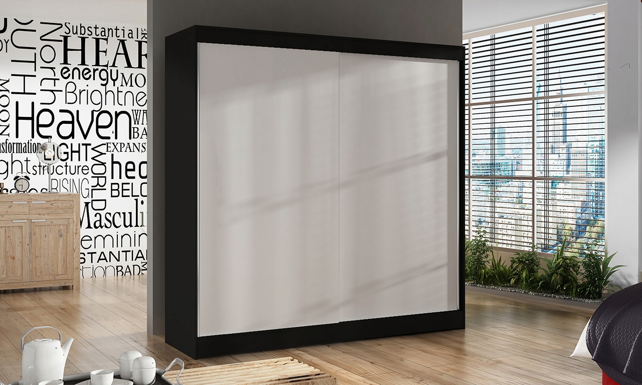 SZAFA PRZESUWNA Basti X 200cm GARDEROBA duża Szerokość mebla 200 cm