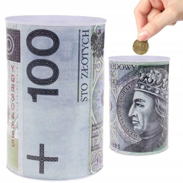 CIEKAWA SKARBONKA METALOWA PUSZKA PIENIĄDZE NOMINAŁY NIEOTWIERANA Płeć chłopcy dziewczynki