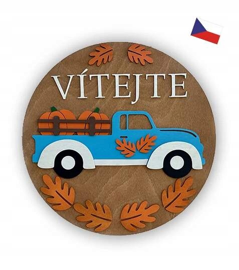 Jh WoodArt dřevěná cedule V Vítejte 38 cm