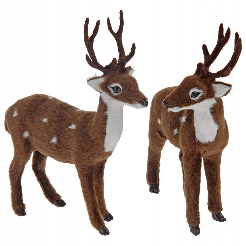 

Renifer jeleń ozdoba stojący brązowy 15 cm stroik