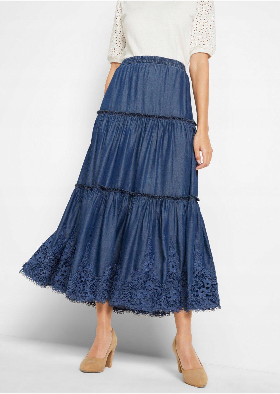 SPÓDNICA JEANSOWA MAXI BONPRIX 36