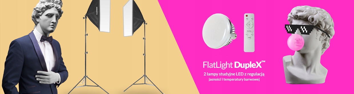 Zestaw lamp z pilotem 3600K-6200K światło ciągłe Zawartość zestawu Softbox Statyw