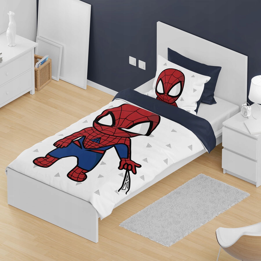 POŚCIEL 160x200cm DLA DZIECKA - SPIDER chłopiec BAWEŁNA