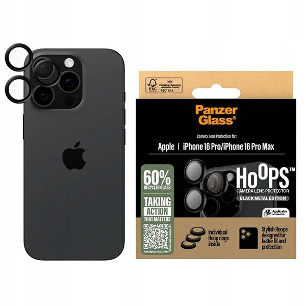 Sklo PanzerGlass Hoops Lens Protector pro iPhone 16 Pro 6.3" 16 Pro Max 6.9