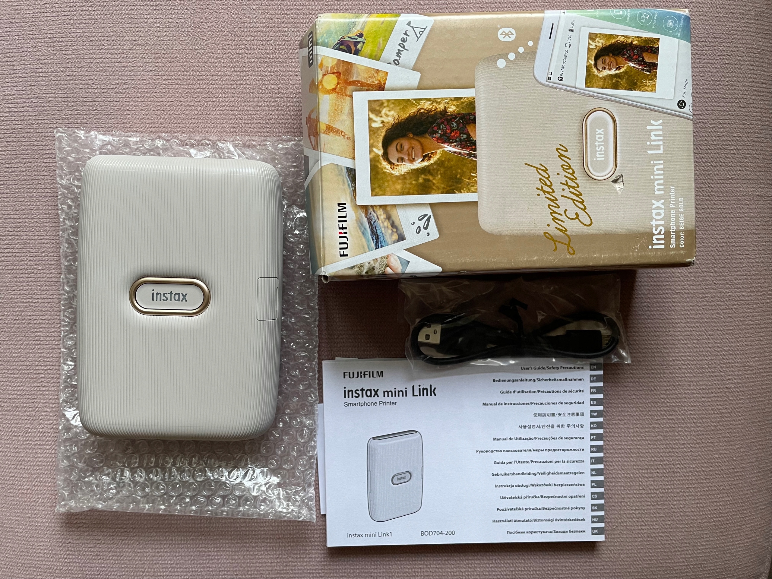 Mini drukarka FUJIFILM Instax Mini Link ORG Nowa Maksymalna pojemność podajnika 1 arkusze