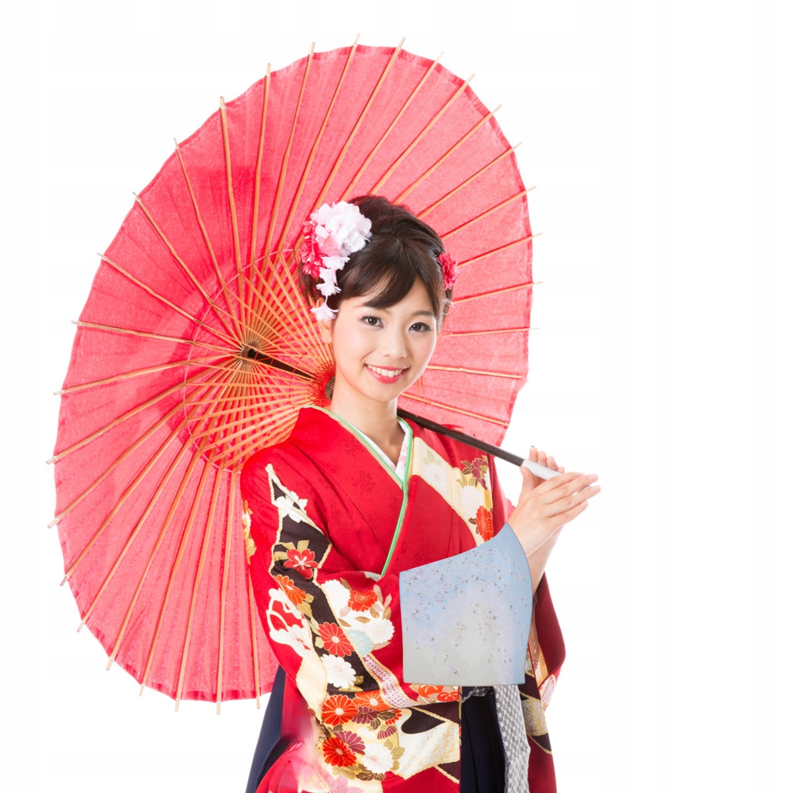 CHUSTECZKA W STYLU JAPOŃSKIM CHUSTECZKA DAMSKA CHUSTECZKI Kolor dominujący niebieski