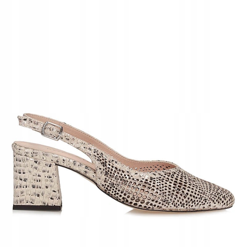 Dámské lodičky Boccato 0436-00403 92.3 Beige Printed Satin béžové