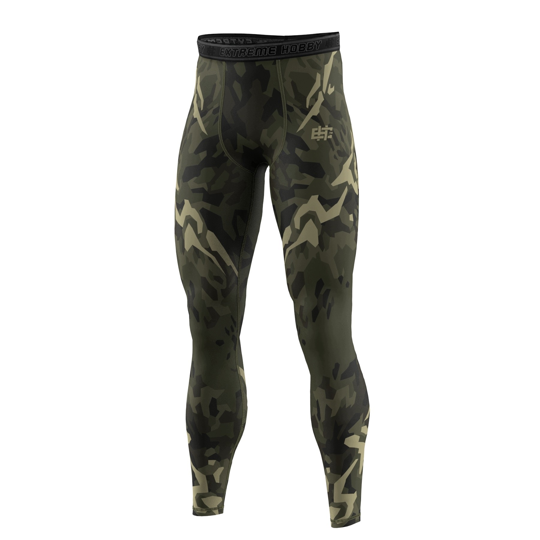 Legginsy sportowe męskie Extreme Hobby na siłownię trening Jungl Panther XL
