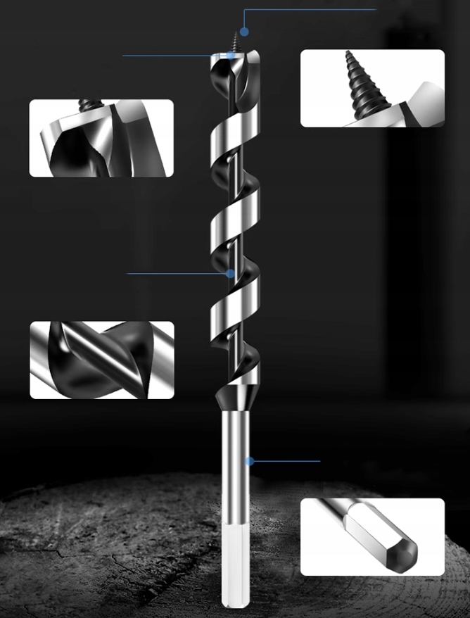 WIERTŁO DO DREWNA SKLEJKI ŚWIDER 36x230mm ŚRUBOWE ŚWIDROWE KRĘTE LEWIS HEX Marka Drel