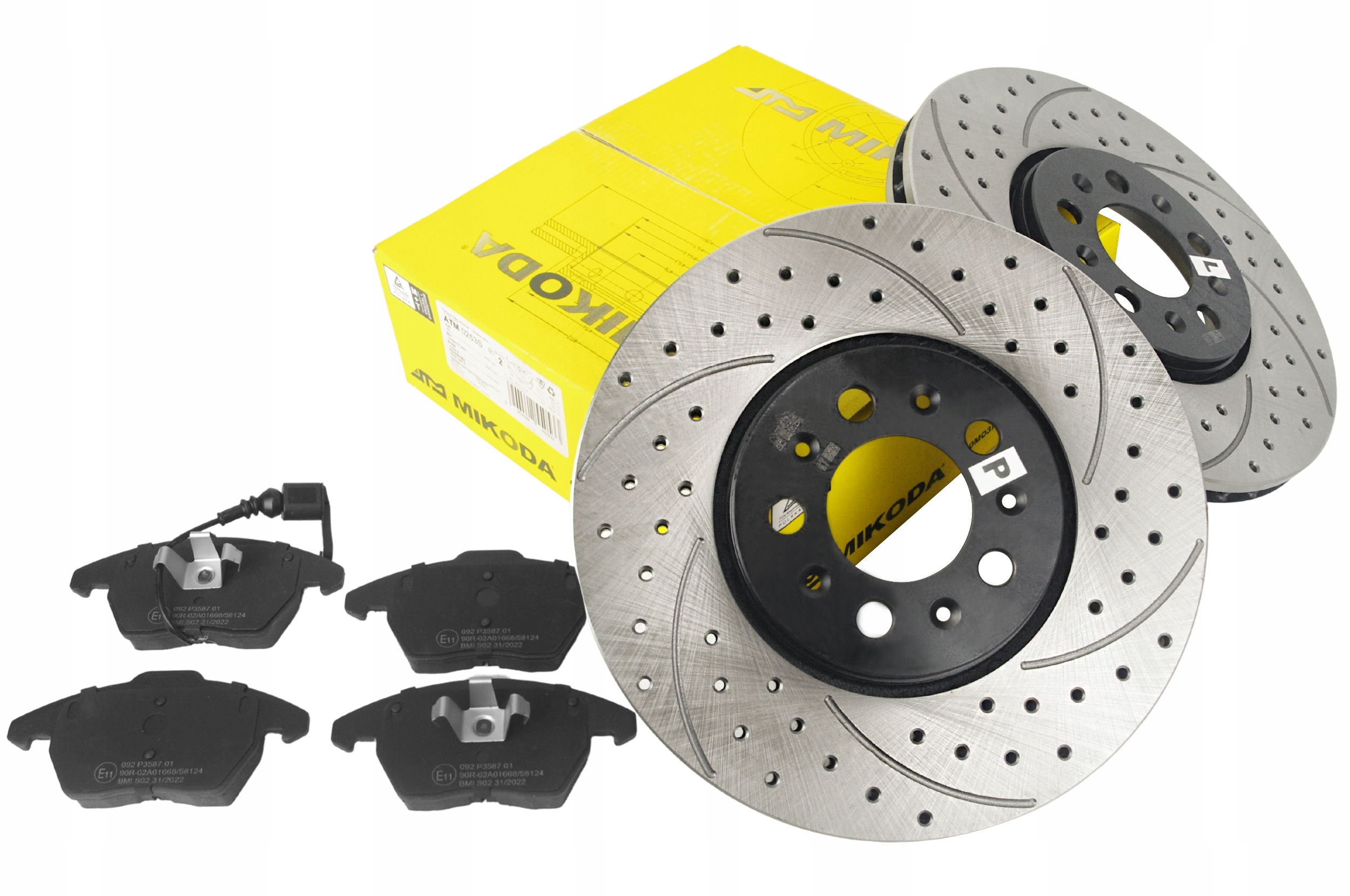 Тюнінгові диски 288мм Передні колодки SKODA SUPERB 2