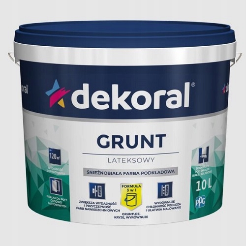 DEKORAL GRUNT LATEKSOWY 10L biały EAN (GTIN) 5904000016755