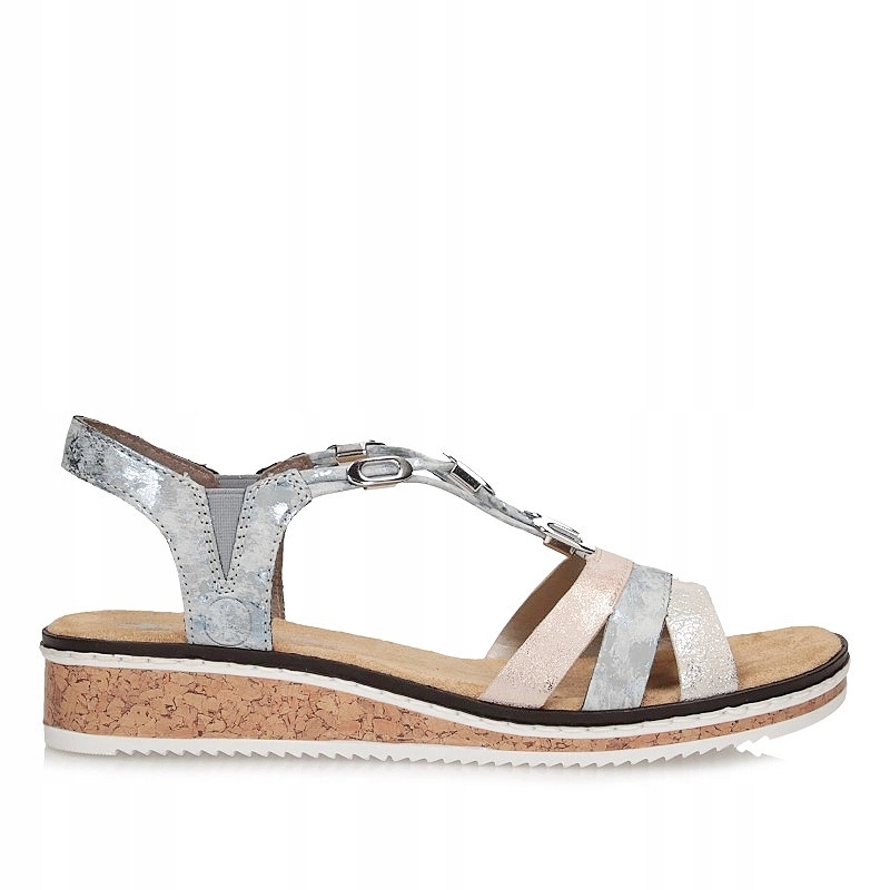 Elegantní dámské sandály na klínku Rieker V36G4-40