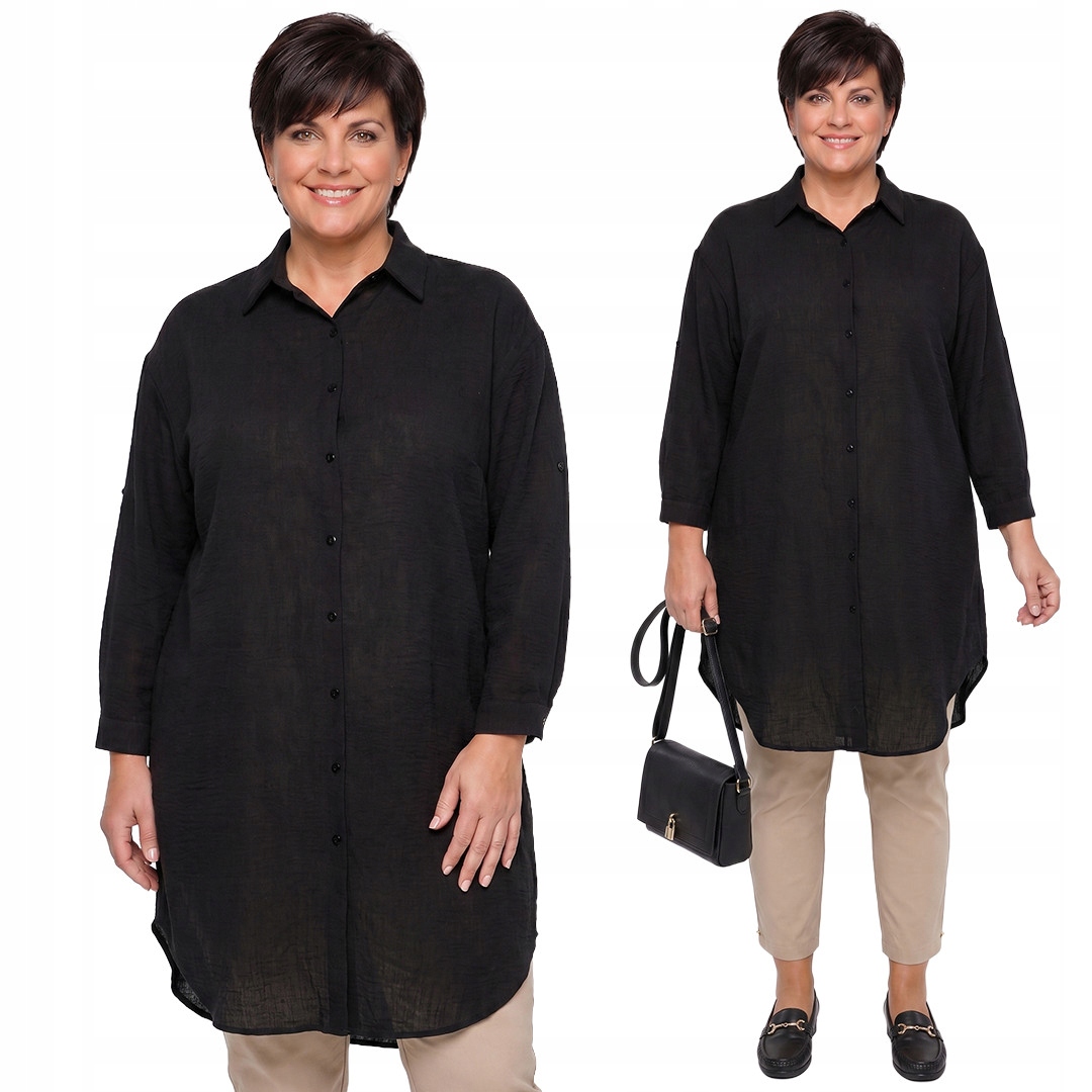Černá košile plus size velikost 50