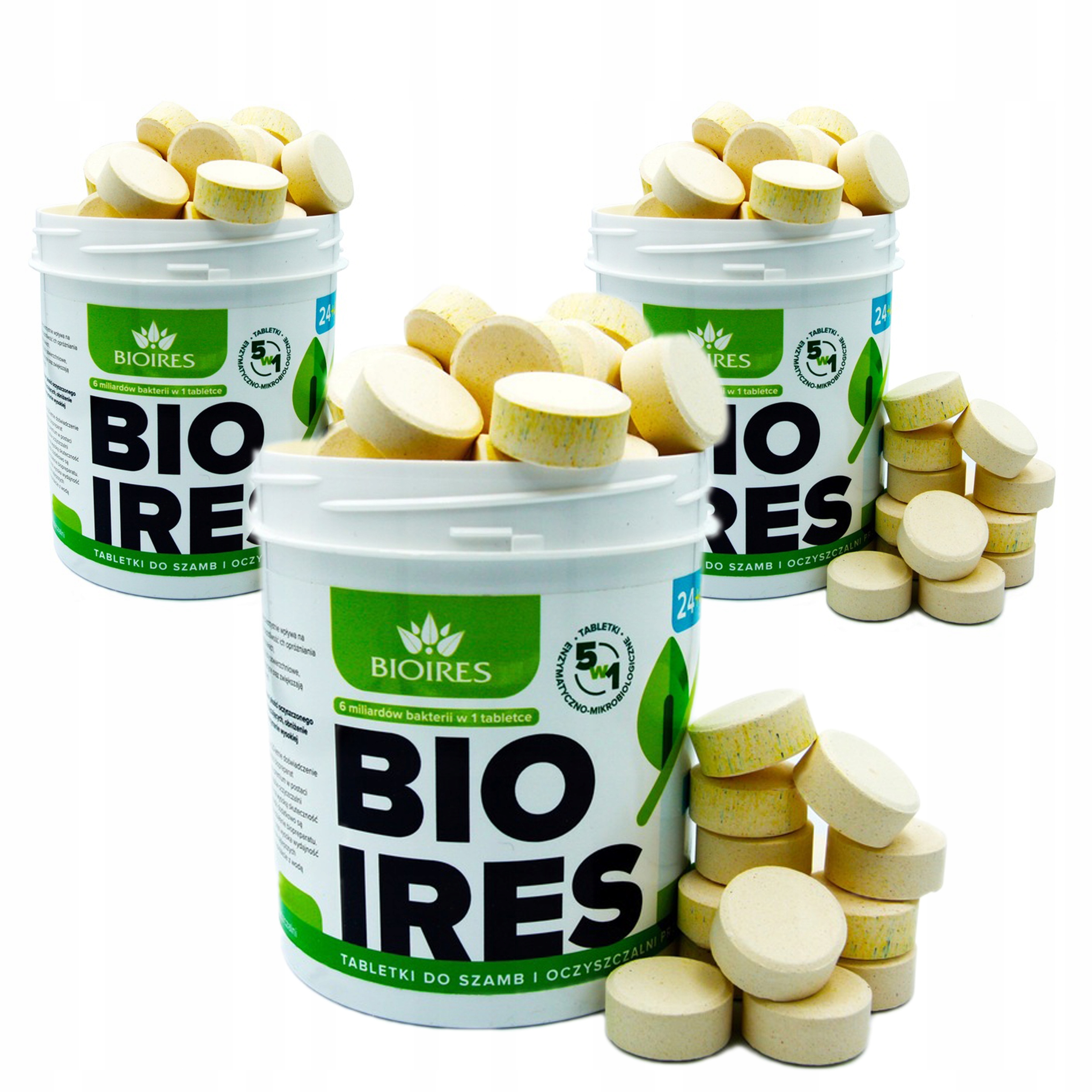 3x Bio tabletki bakterie do oczyszczalni szamba zapas na rok mocny preparat
