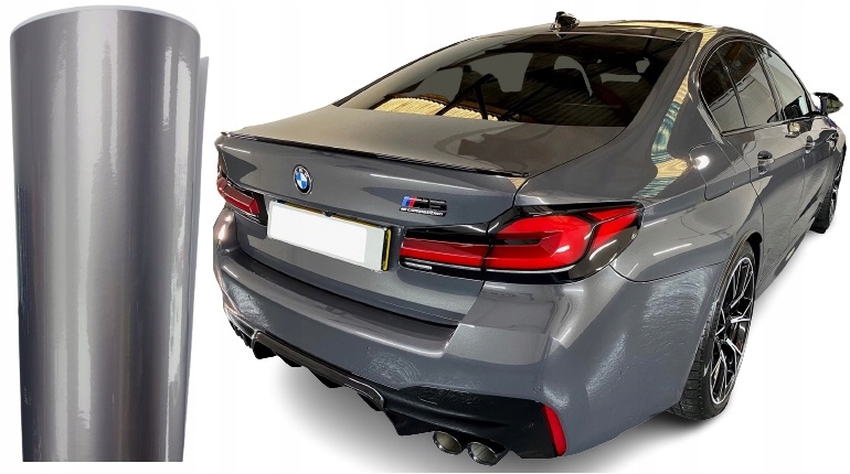 18M X 152CM автомобильная глянцевая серая пленка