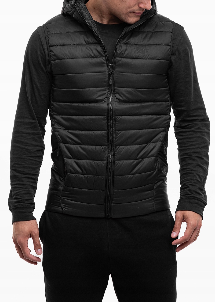 4F pánská bunda bez rukávů péřová lehká a pohodlná vesta vel. S