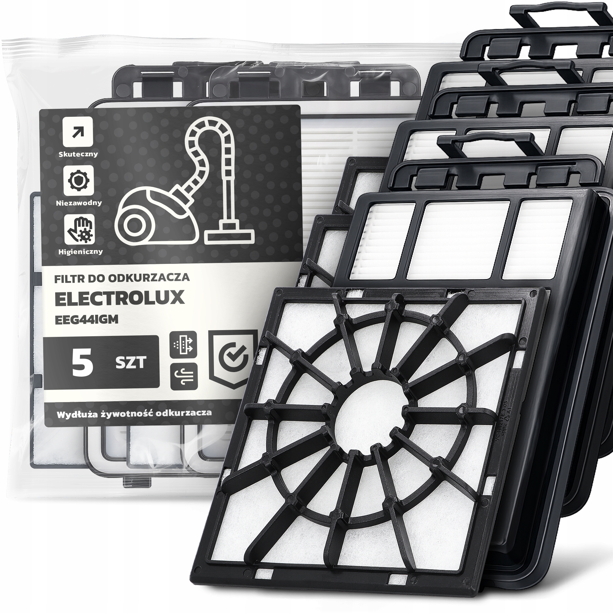 5 x Filtry Do Vysávača Electrolux EEG44IGM Filter Umývateľná Sada Em-w