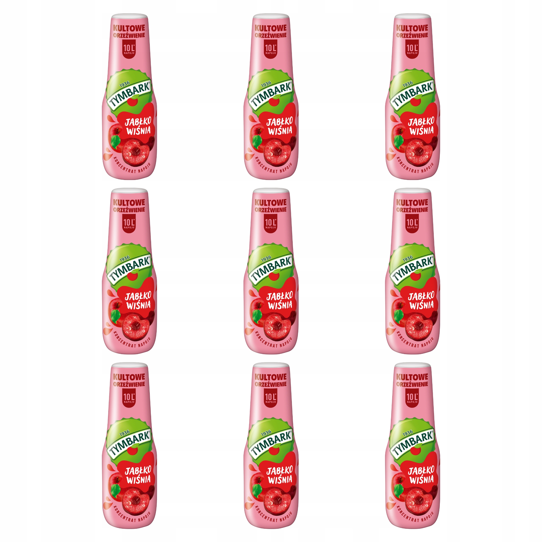 Tymbark Syrop do saturatora wody napój Jabłko-Wiśnia 9x500ml SodatSream