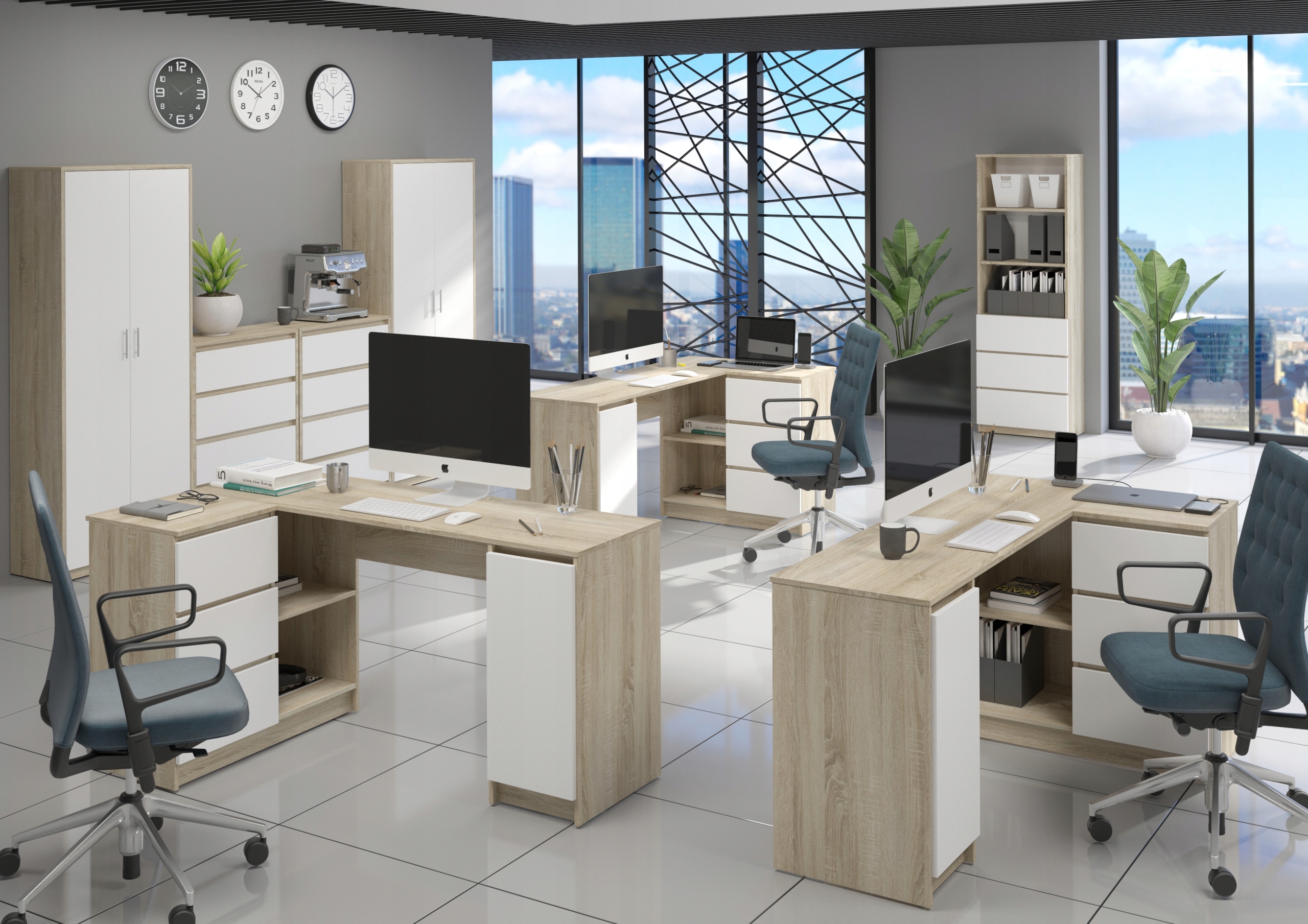 Nowoczesna KOMODA 98 SZAFKA 1 SZUFLADA Sonoma MIX Głębokość mebla 40 cm