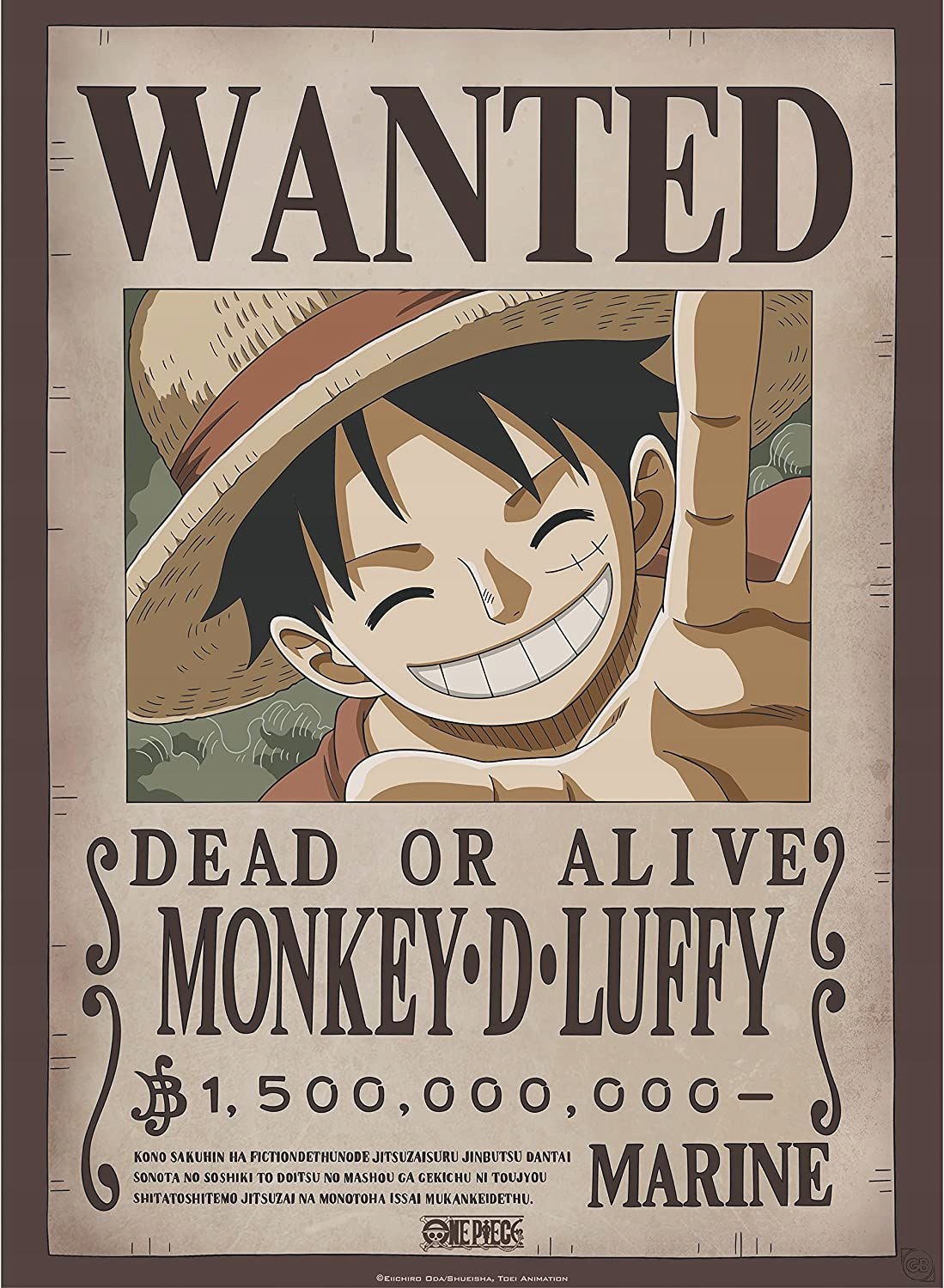 

One Piece Plakat Wanted Luffy (52X38)
