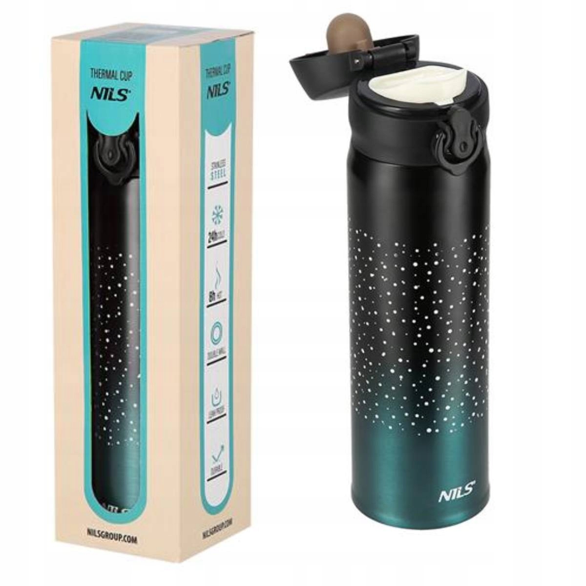 

Nils Termos Szkolny Butelka Termiczna Kubek 500 ml