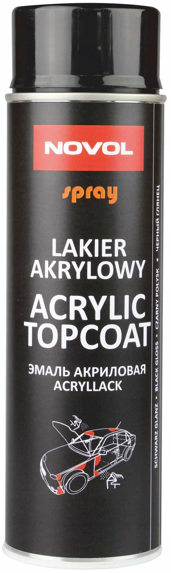 

Novol lakier akrylowy czarny połysk spray 500 ml