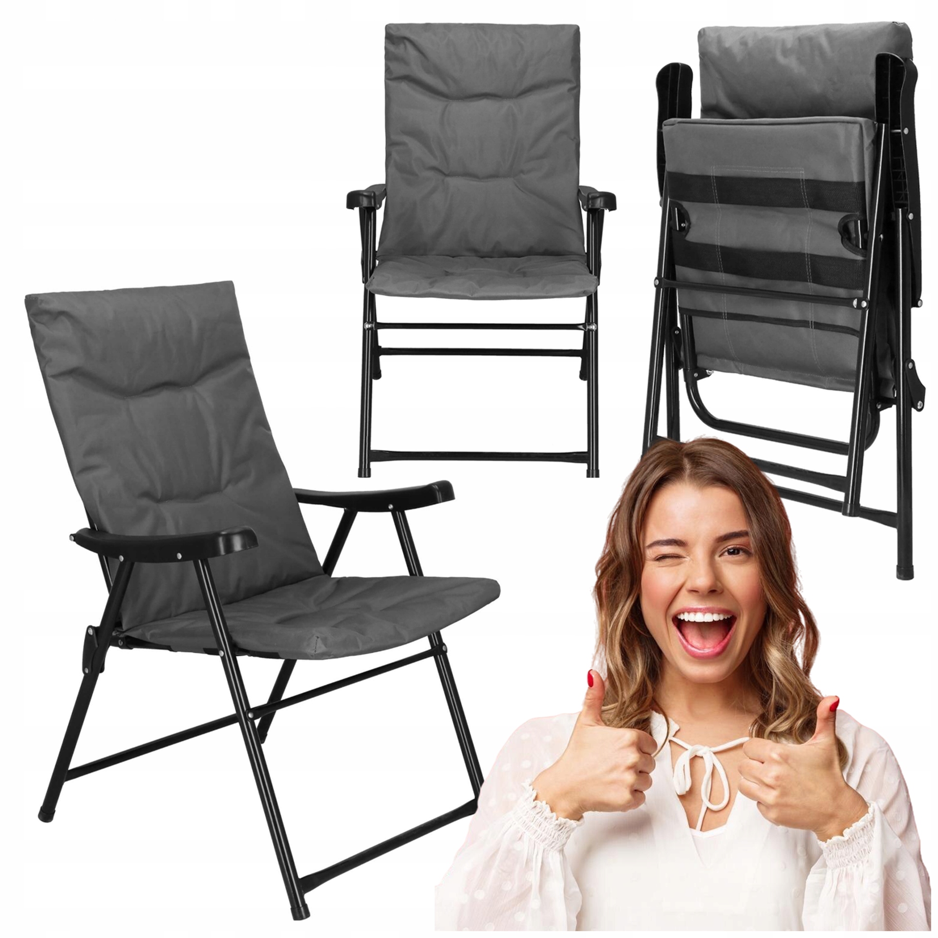 Krzesło Turystyczne Składane Wędkarskie Fotel Leżak Plażowe Kempingowe