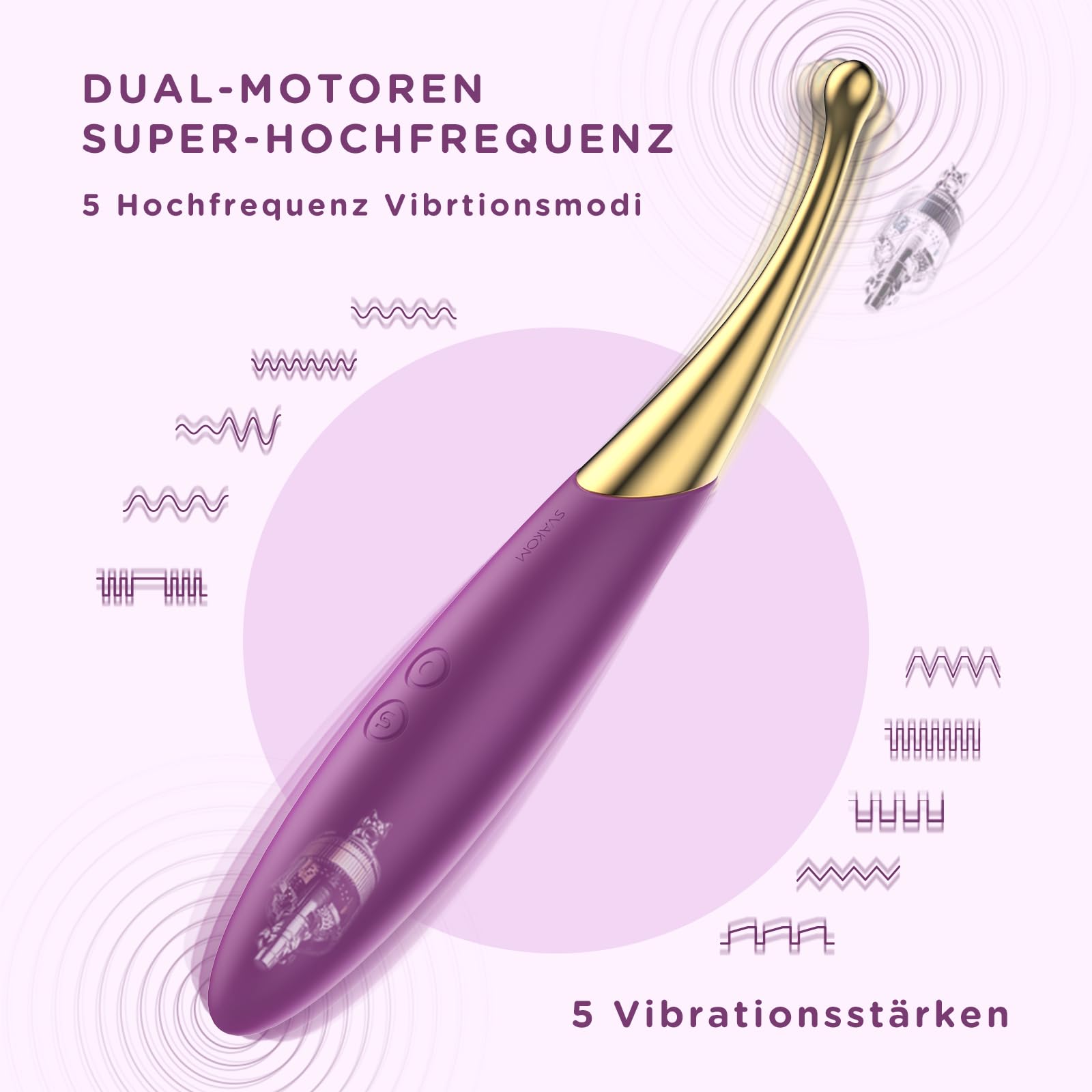 DILDO VIBRATOR Zestaw Wibratorów Dla Kobiet Stymulacja Klitorisu Silikon — miniatura 2