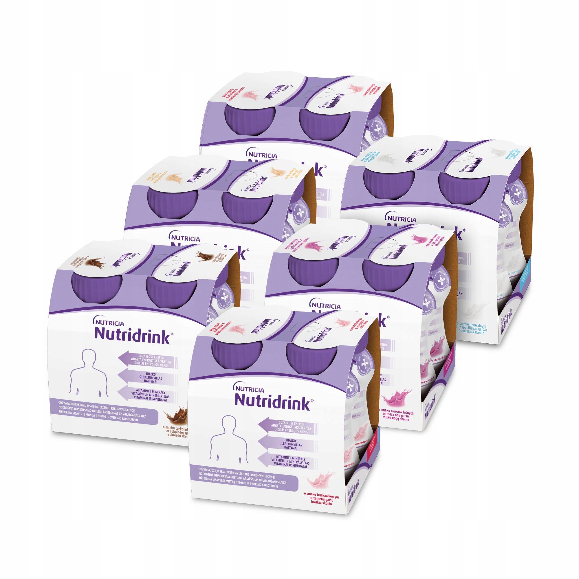 Nutridrink Zestaw 24x125ml Różne Smaki