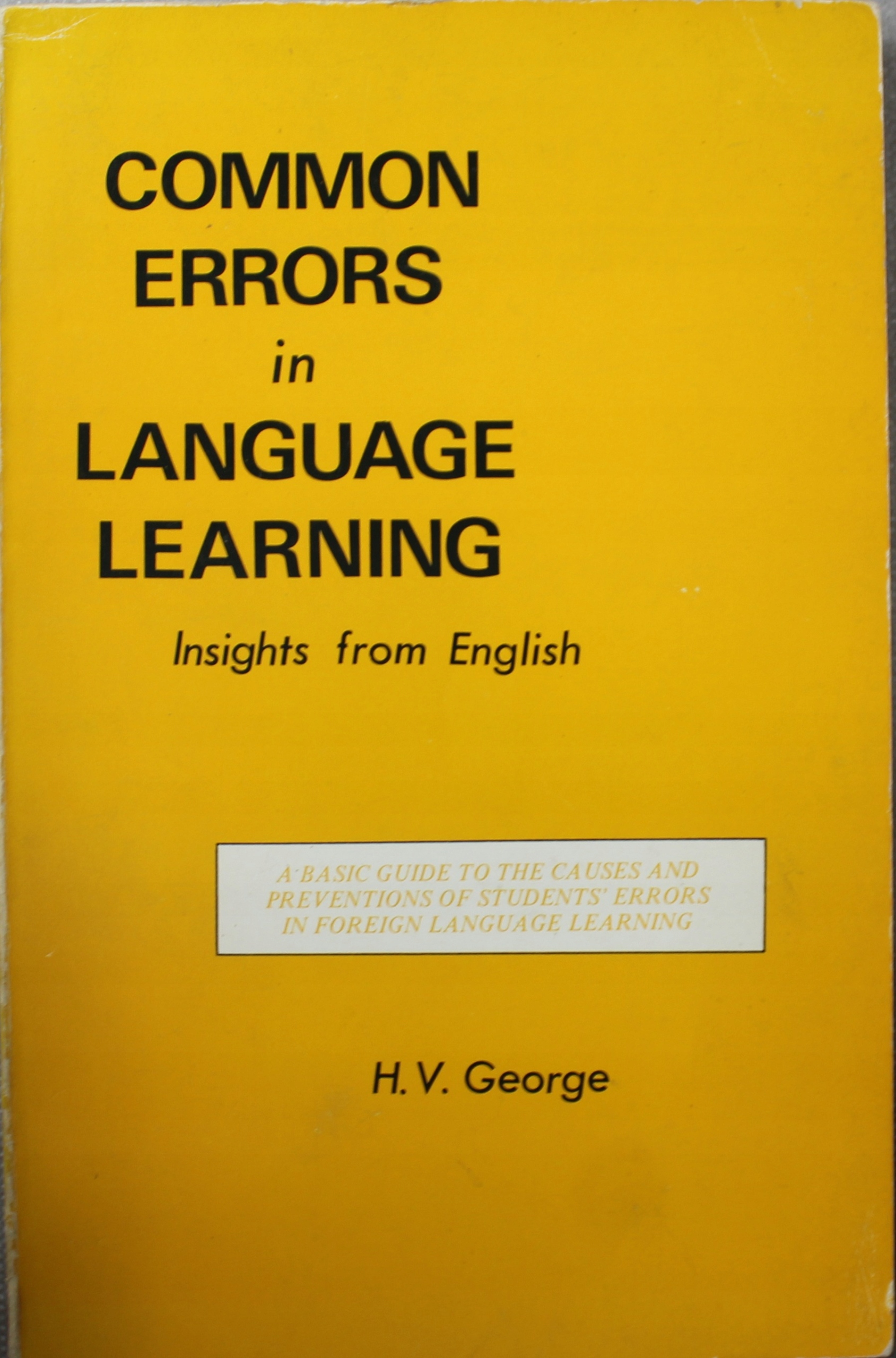 Common Errors in Language Learning 12747425270 Allegro.pl