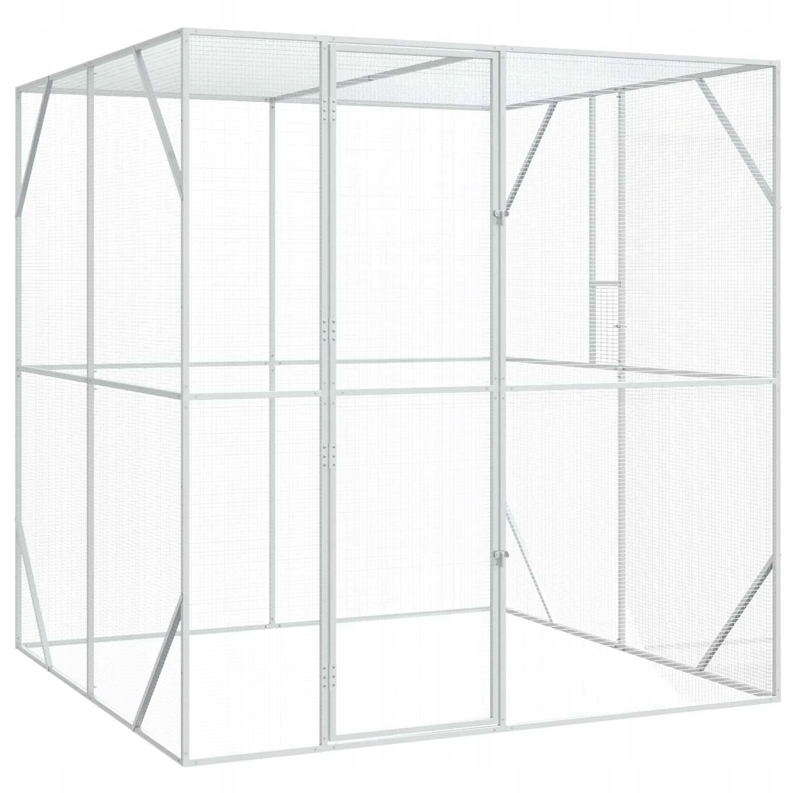 vidaXL Ptačí klec Antracit 209 x 202 x 214 cm Pozinkovaná ocel