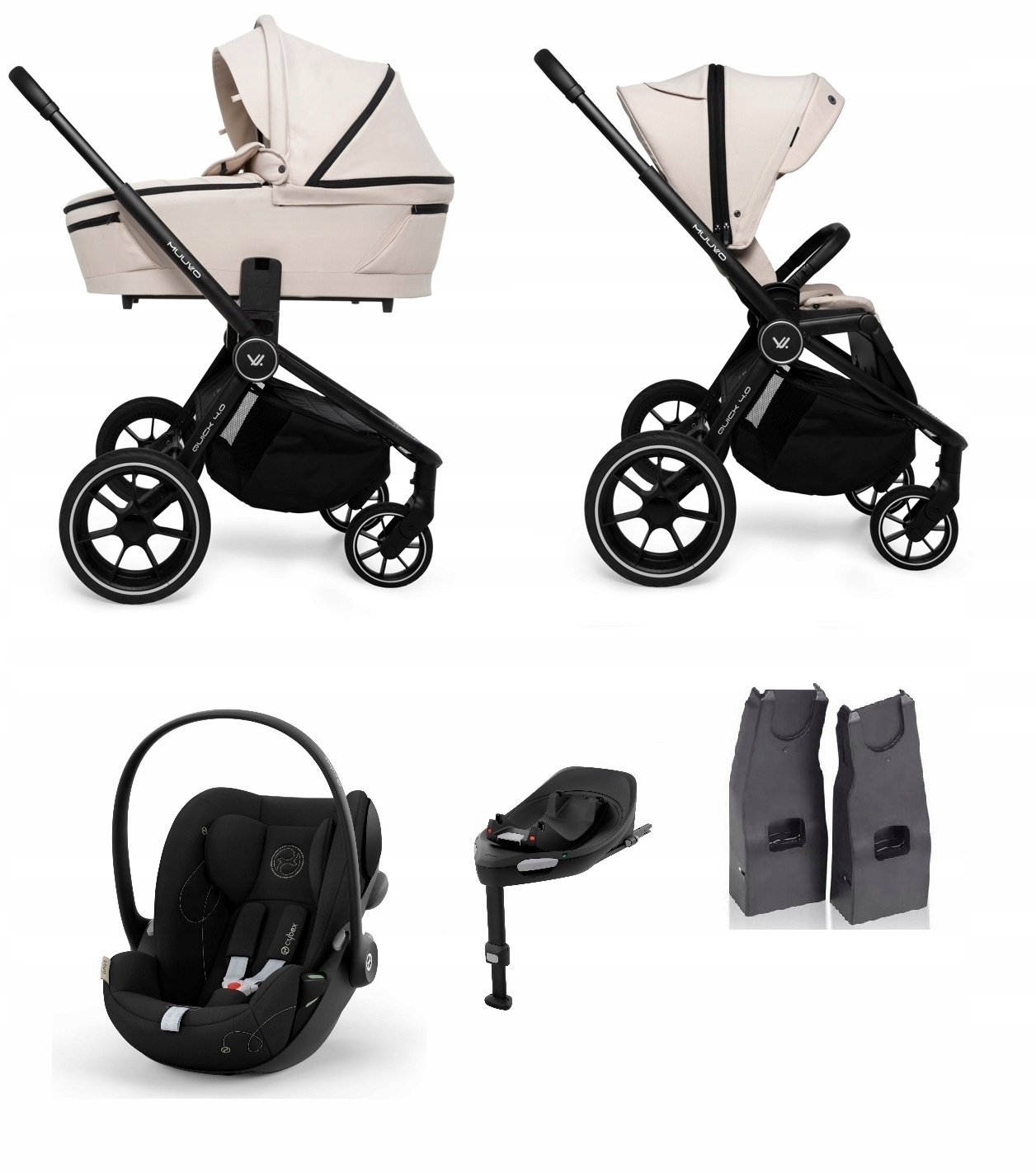 Muuvo Quick 4.0 Desert Sand 4w1 Cybex Cloud G Baza Cybex G