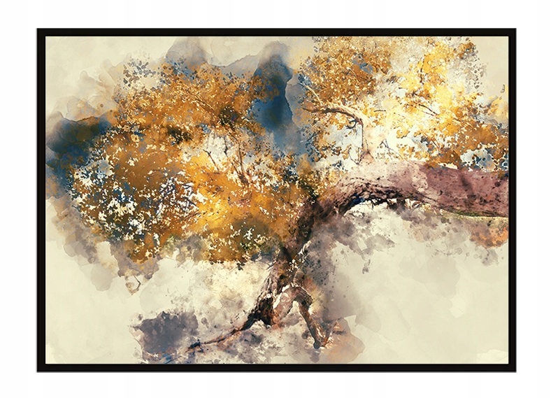 OBRAZ PLAKAT W RAMIE 53x73 cm Drzewo P1690