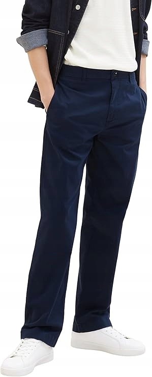 Tom Tailor – Tmavě Modré Elegantní Chinos Kalhoty Z Bavlny 40 7AA