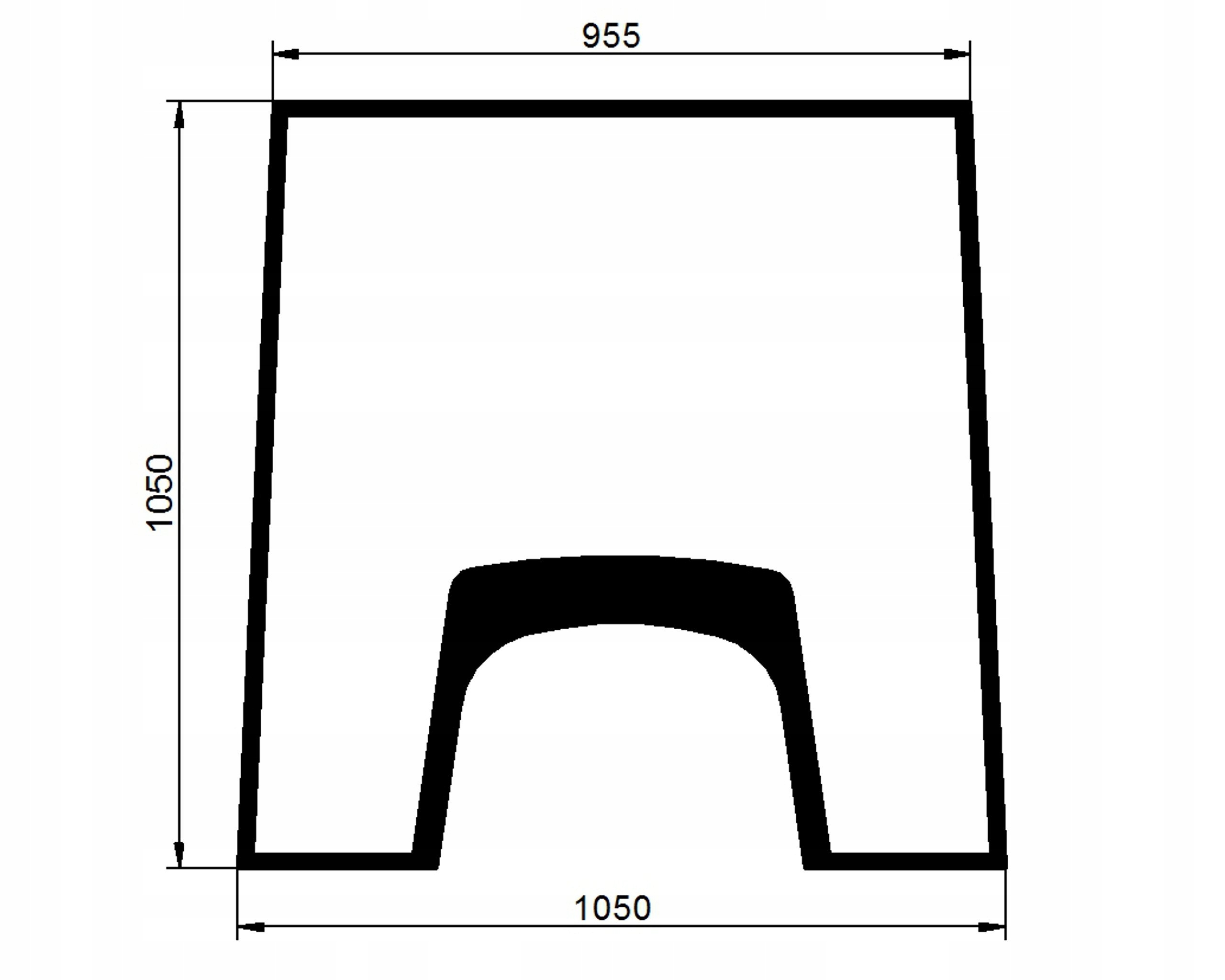sklo Valtra Valmet A, An 600-900 205-865 přední