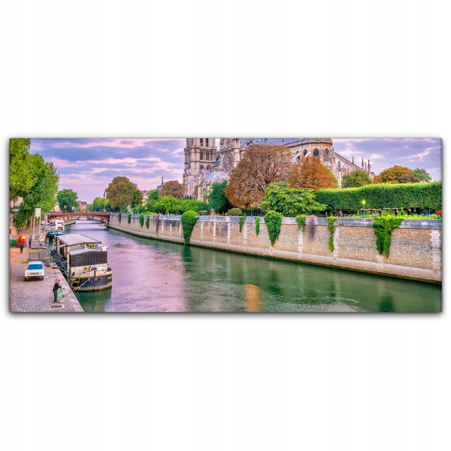 

Canvas na ramie na ścianę 125x50 Notre Dame Miasto