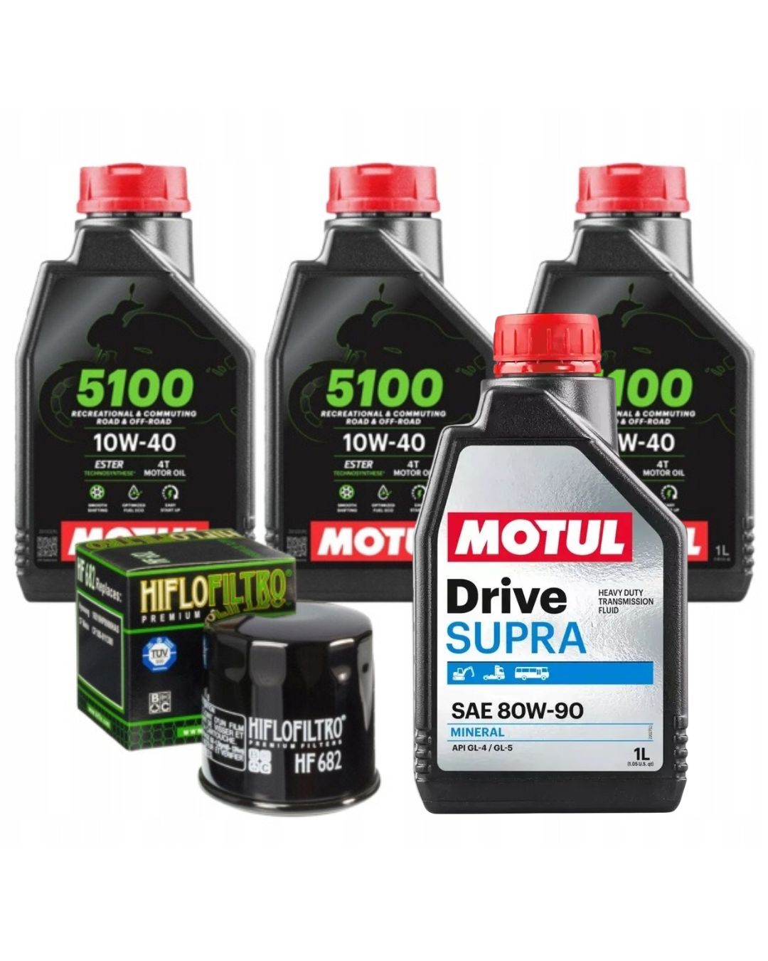 Zestaw Serwisowy Olejowy Do Cf Moto CF500 Motul Hiflo 10w40 Półsyntetyk