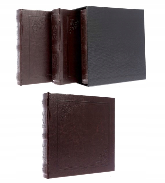 Album Do Zdjęć 10x15 600 zestaw 3 albumów w pudełku ekoskóra