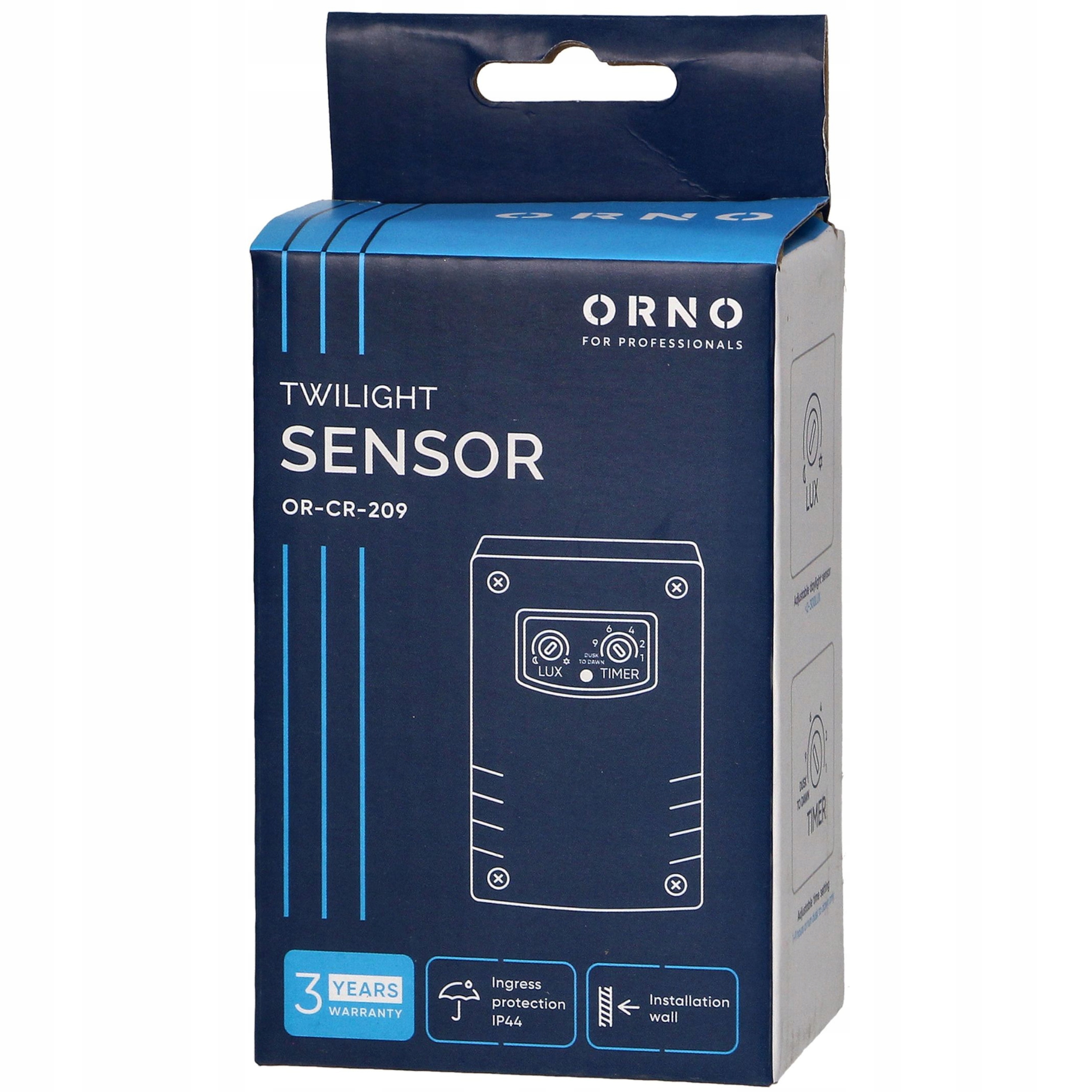 CZUJNIK ZMIERZCHU AUTOMAT ZMIERZCHOWY ZEWNĘTRZNY LED IP44 REGULACJA TIMER Kod producenta OR-CR-209