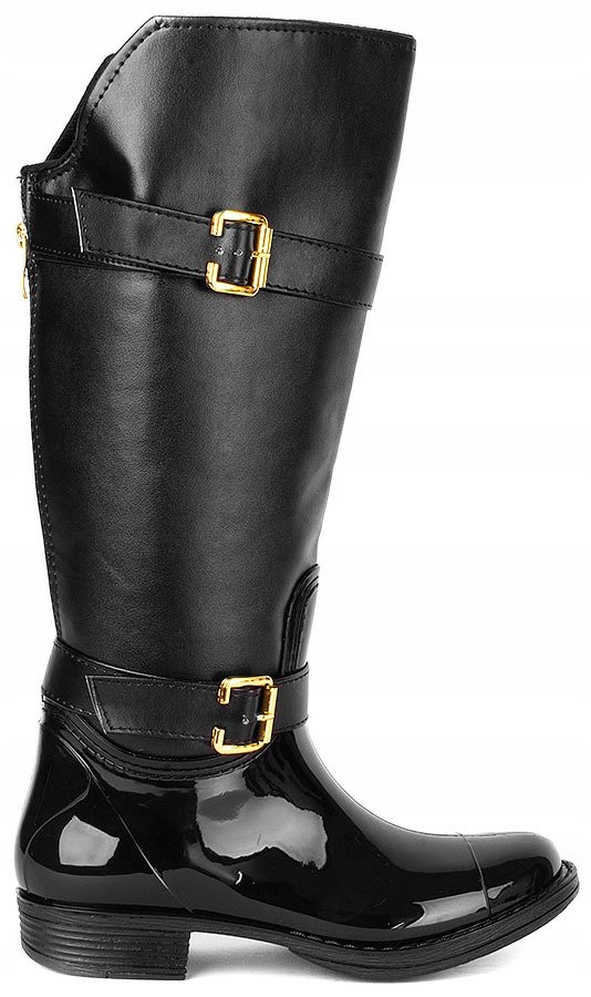 CZARNE SKÓRZANE KALOSZE ZŁOTY ZAMEK Cechy dodatkowe wodoodporne