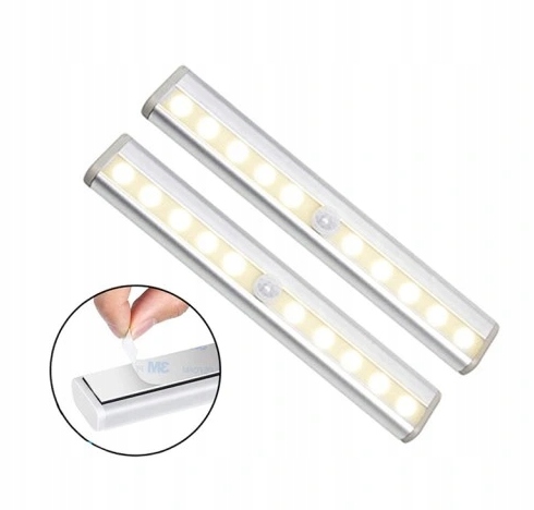 

2x Samoprzylepna Lampka Led Czujnik Ruchu Baterie
