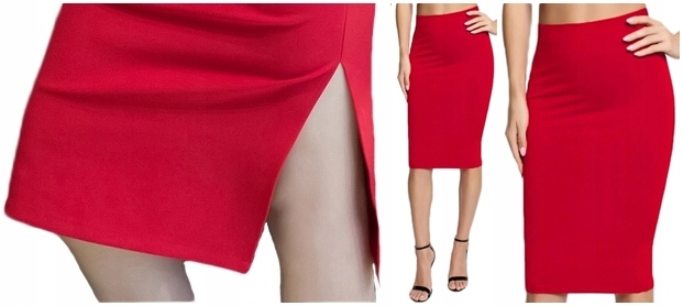 

Spódnica 2 Rozcięcia Tuba MIDI Za Kolana kolory S