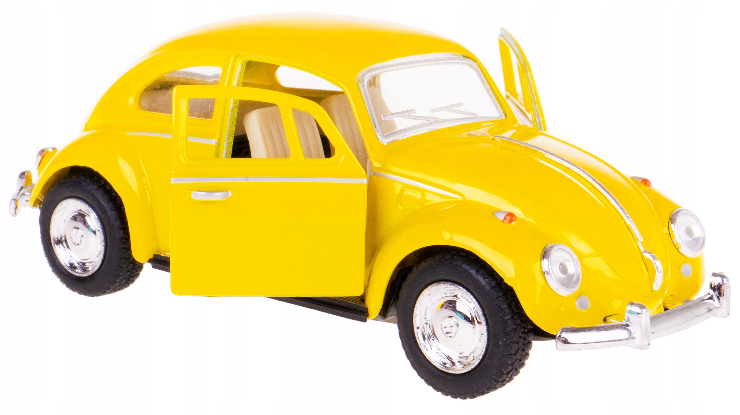 VW GARBUS CLASSIC METALOWY KINSMART 1:32 ŻÓŁTY
