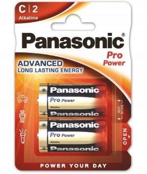 Minimalistyczny bateria 2szt Panasonic LR14 Pro Power