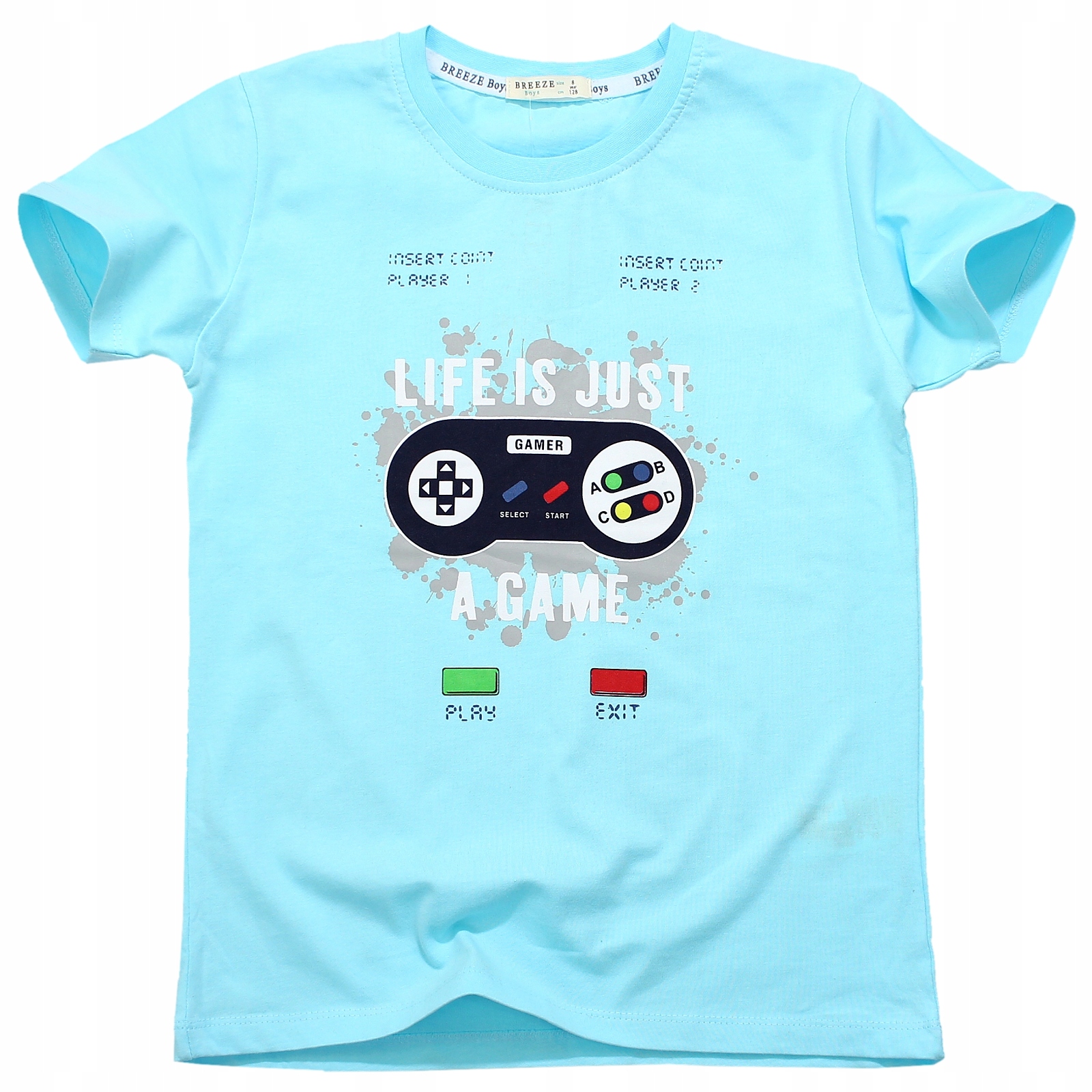 

T-shirt Bluzka Nadruk Pad Bawełna Rękawek 134
