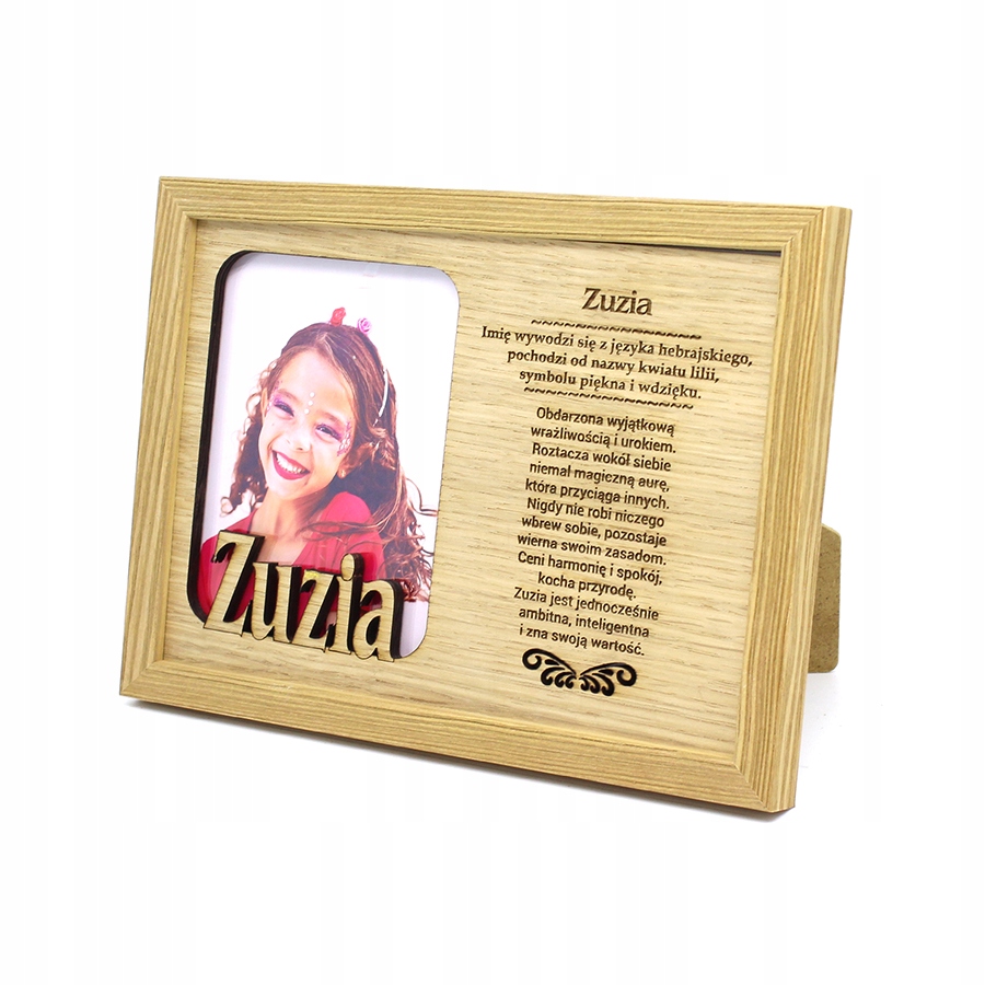 

Ramka na Zdjęcie 9x13 z Imieniem Zuzia